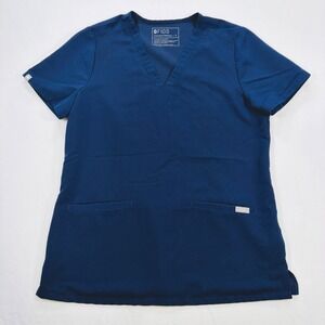 FIGS Technical Collection Casma Scrub Top Navy Blue Womens Small
